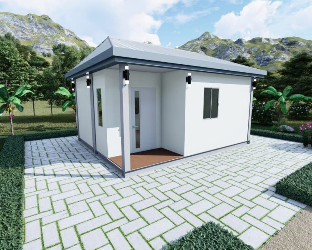 Mẫu nhà lắp ghép diện tích 18m2 tiện lợi, hiện đại