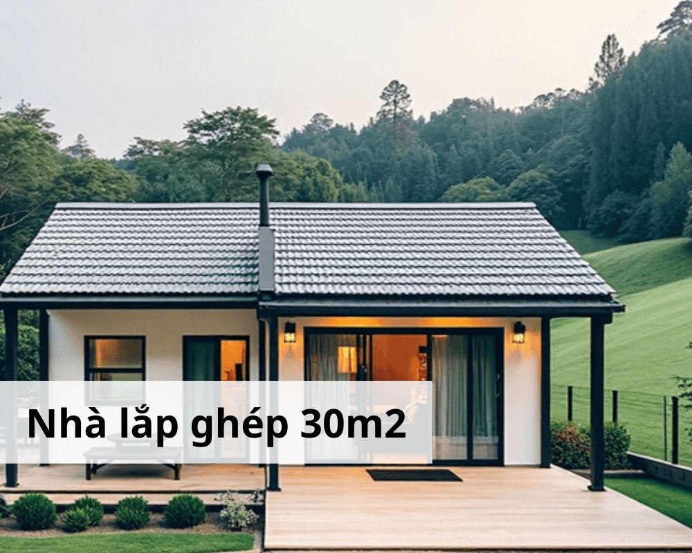 Mẫu nhà lắp ghép diện tích 30m2 thông minh