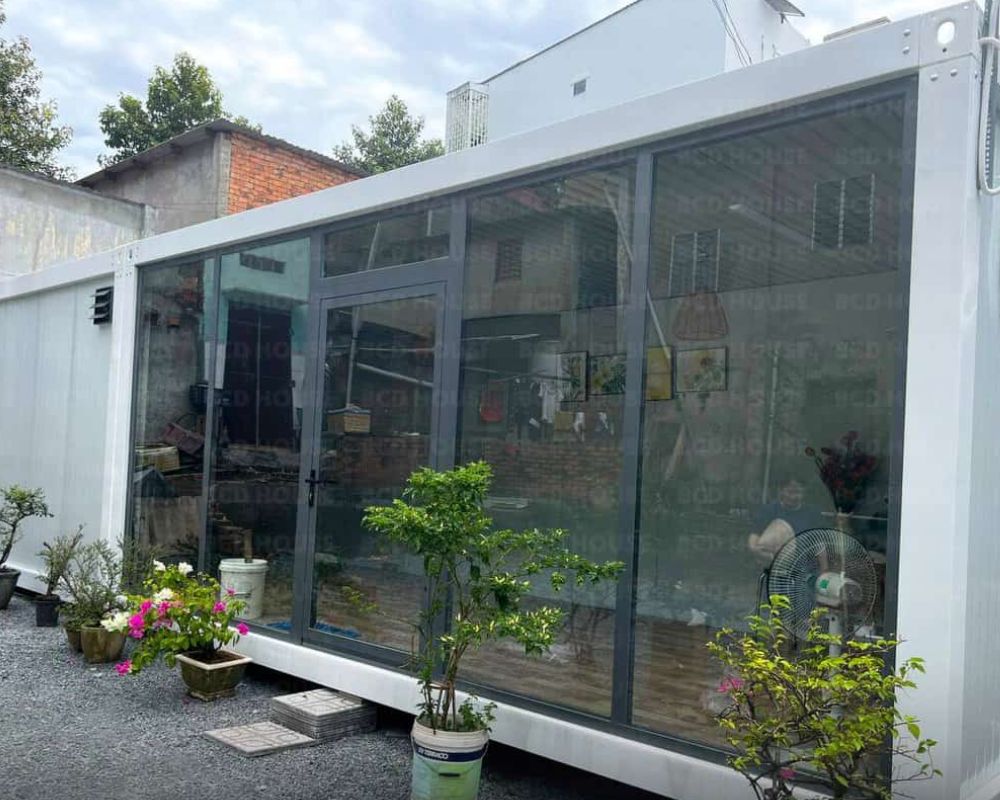 Nhà lắp ghép diện tích 50m2 còn có thể dùng làm văn phòng riêng biệt