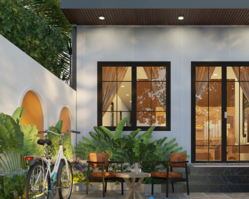 Nhà lắp ghép diện tích 70m2 ứng dụng kinh doanh nhà nghỉ mini