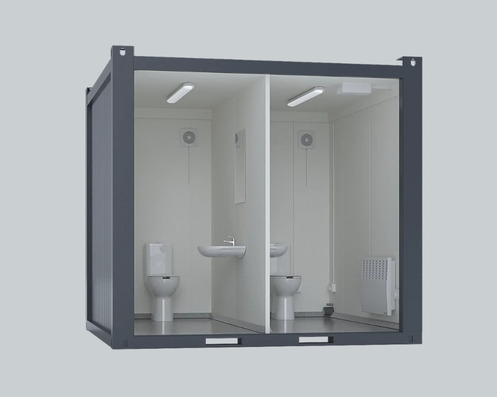 Mẫu container nhà vệ sinh 10 feet loại hai buồng