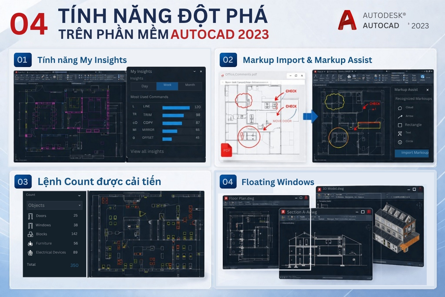 04 tính năng đột phá trên phần mềm AutoCAD 2023 dành cho dân thiết kế