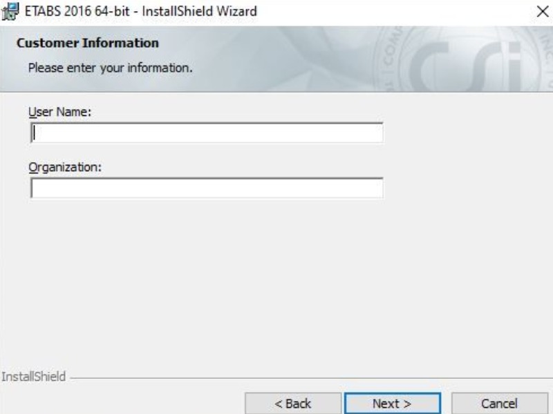 Nhập thông tin của bạn vào để tiếp tục cài