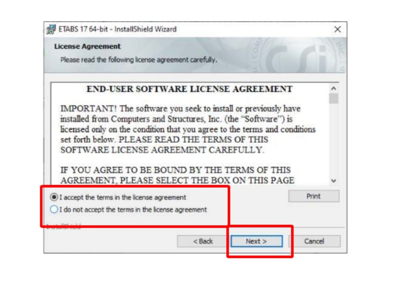 Bạn đồng ý điều khoản sử dụng rồi chọn Next