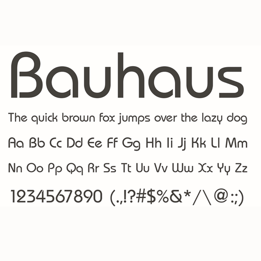 Font Bauhaus đẹp 03