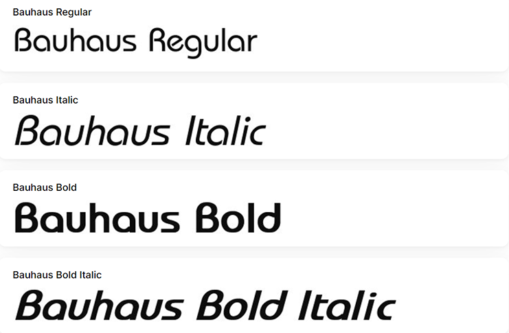 Font Bauhaus đẹp 04