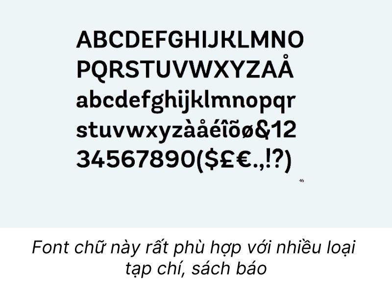 Font chữ báo chí đẹp 04