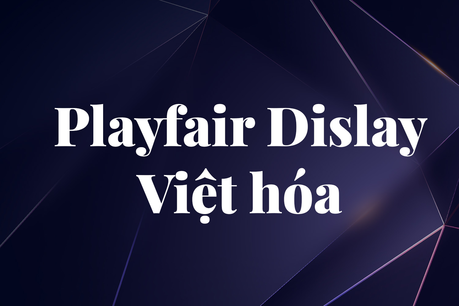 Font chữ Playfair Display Việt hóa đẹp 05