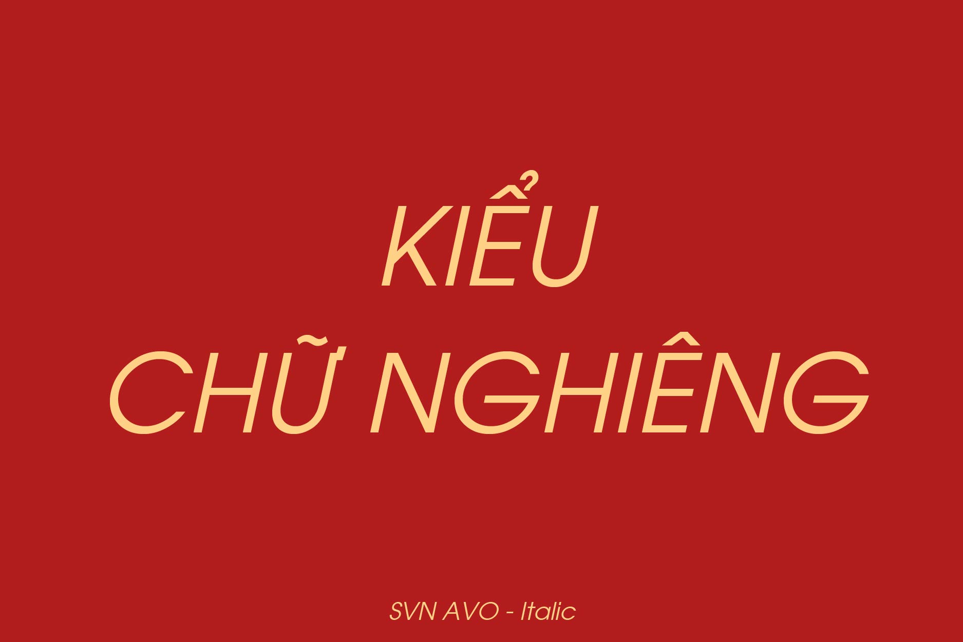 SVN Avo font hiện đại 02