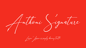 Font Anthoni Signature đẹp 01