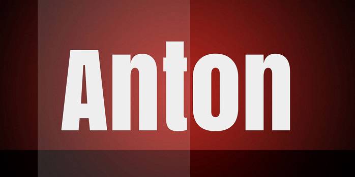 Phông chữ Anton hiện đại 01