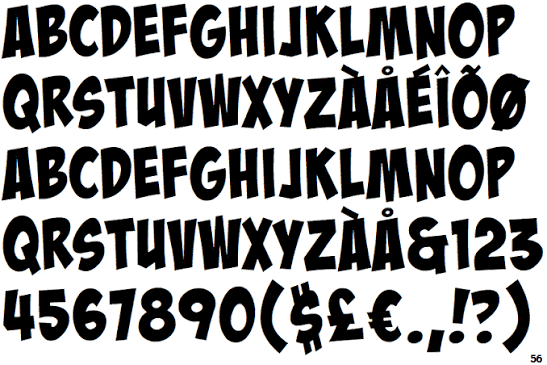 Font Badaboom vui nhộn 03