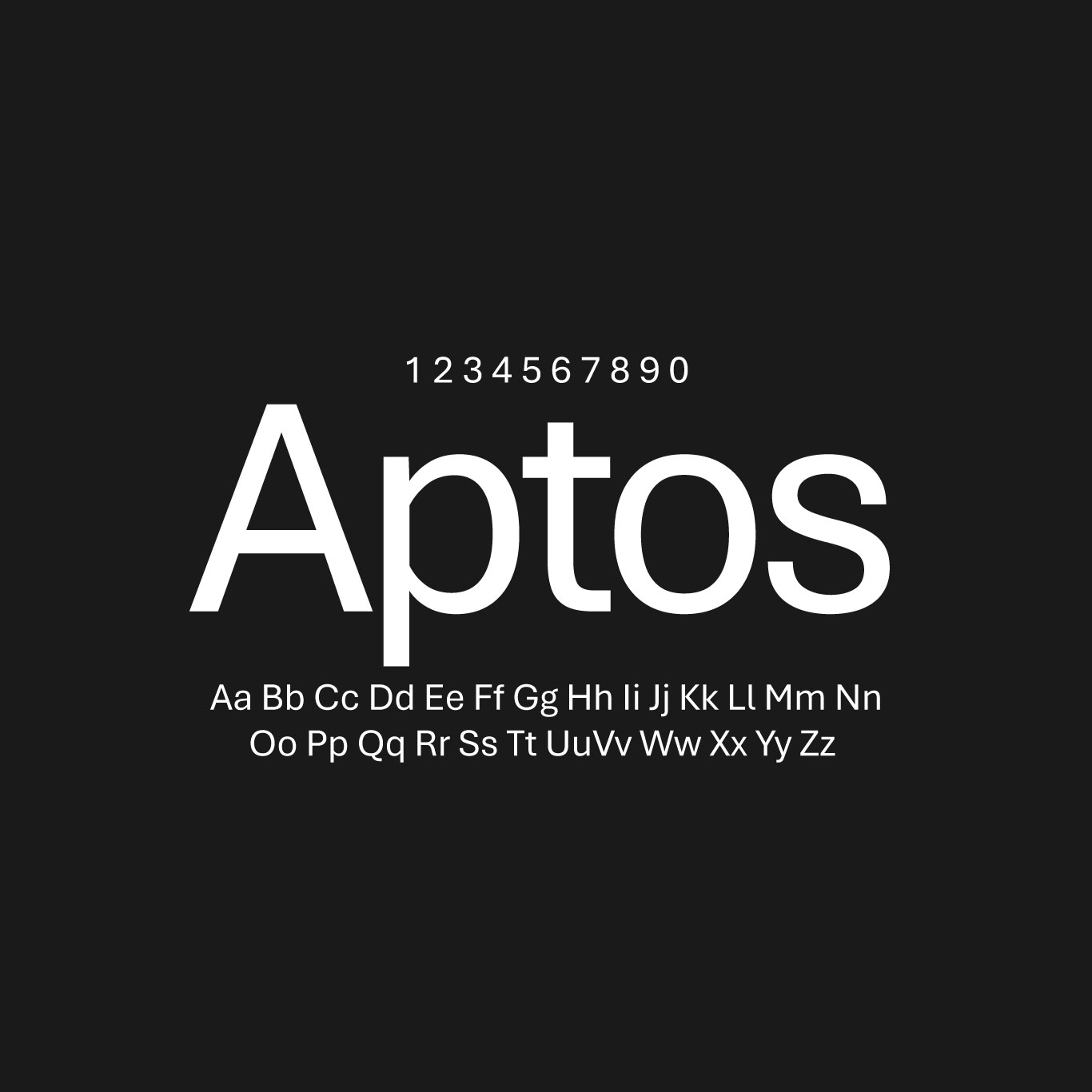 Font Aptos hiện đại 01