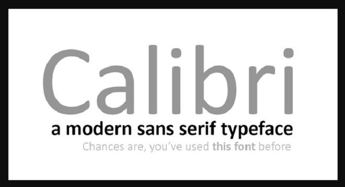 Font Calibri đẹp 03