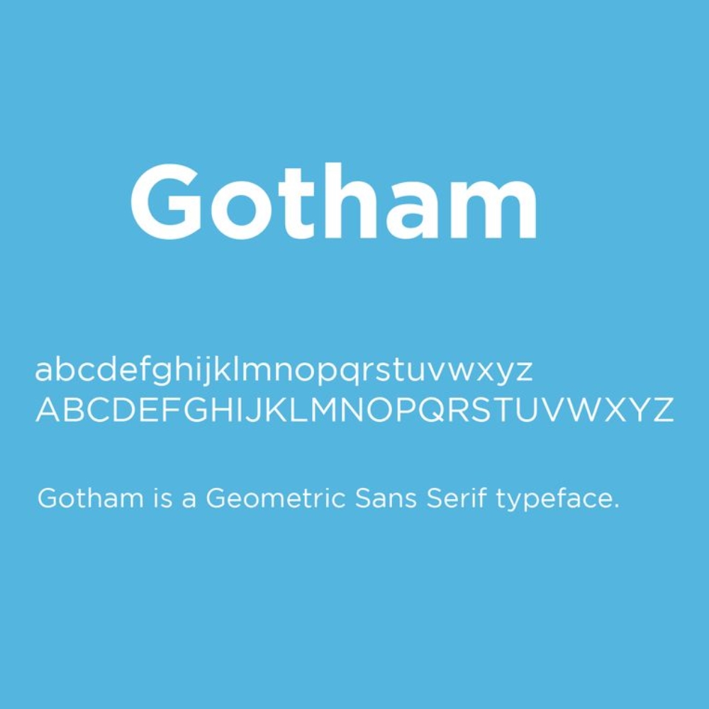 Font Gotham hình học 02