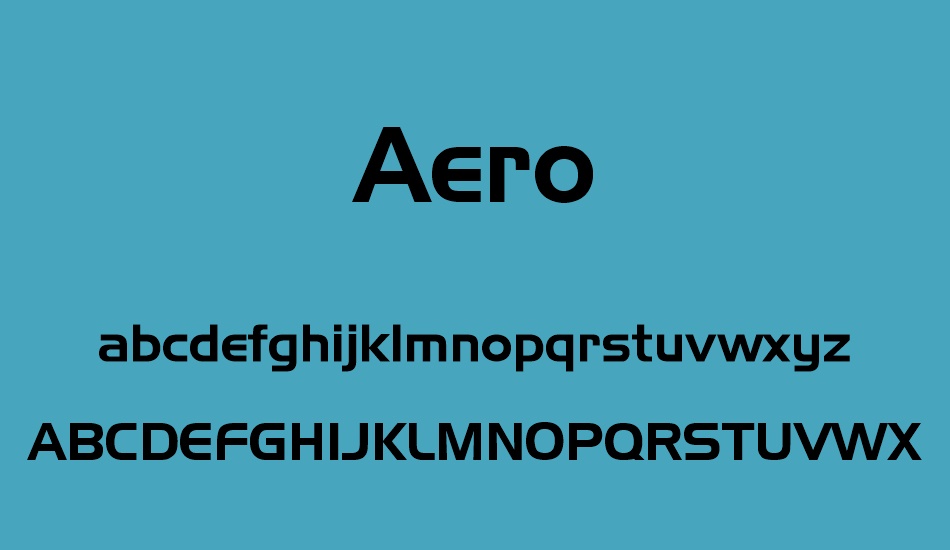 Font Aero bắt mắt 01