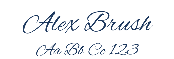 Font Alex Brush đẹp 01