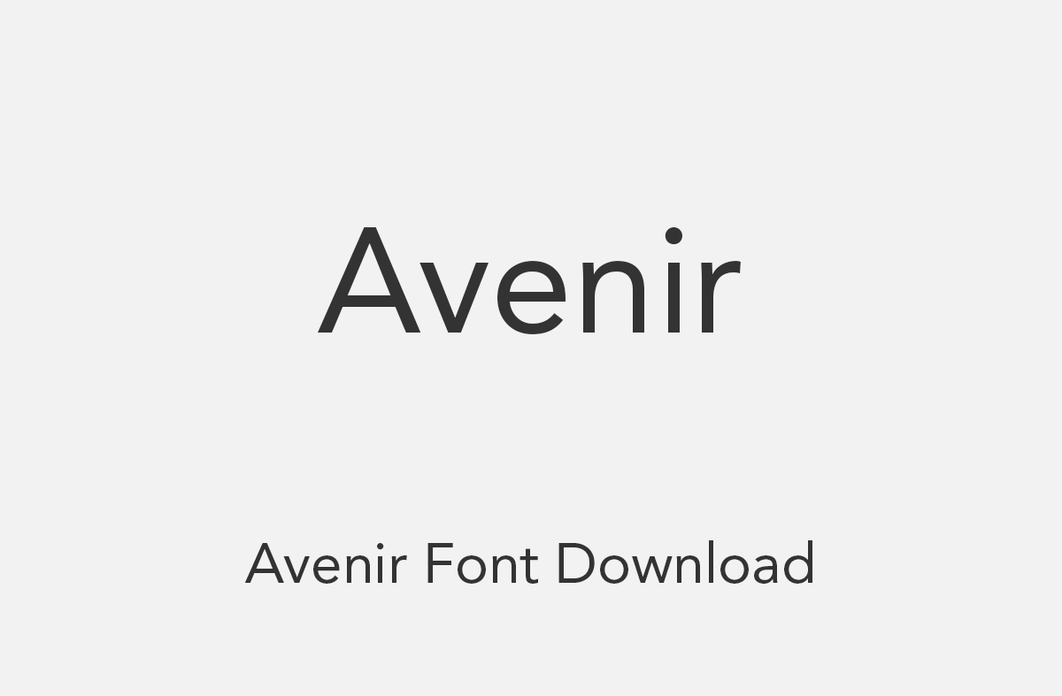 Font Avenir Next đẹp 03