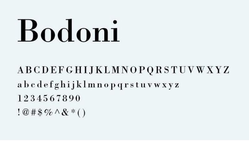 Bodoni Bold đẹp 01