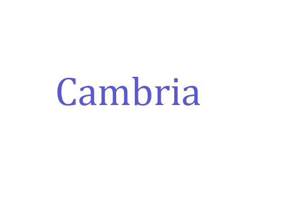 Font Cambria chuyên nghiệp 03