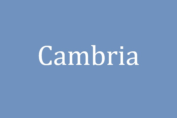 Font Cambria chuyên nghiệp 02