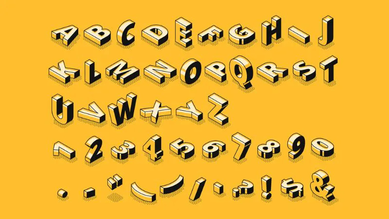 Font chữ 3D đẹp 01