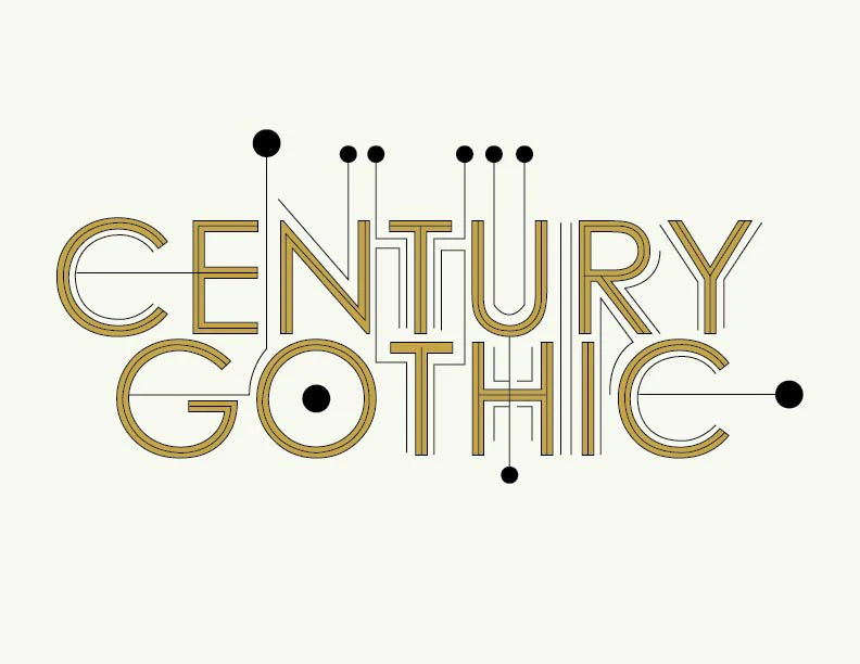 Font chữ Century Gothic đẹp 01