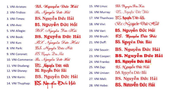 Font chữ con dấu tên đẹp 01