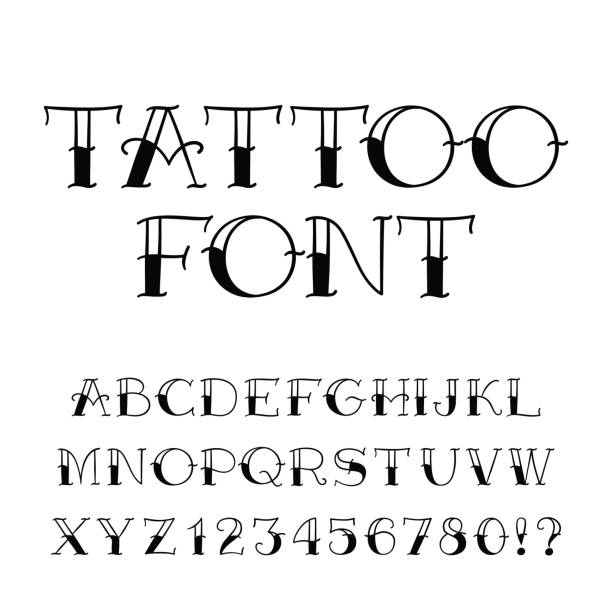 Font chữ La Mã tattoo nghệ thuật 01