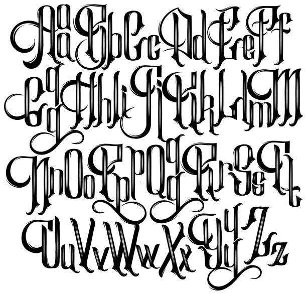 Font chữ La Mã tattoo nghệ thuật 02