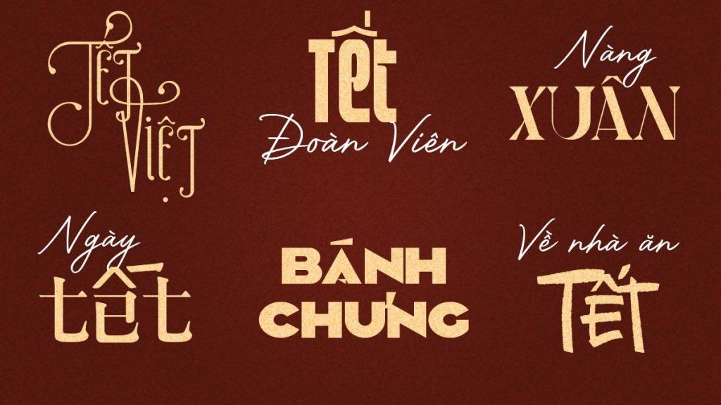 Font chữ Tết hiện đại