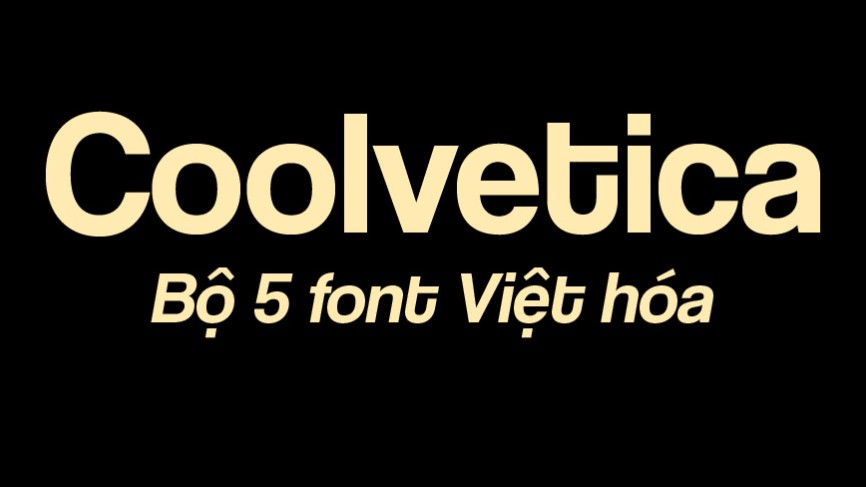Font Coolvetica trẻ trung 04
