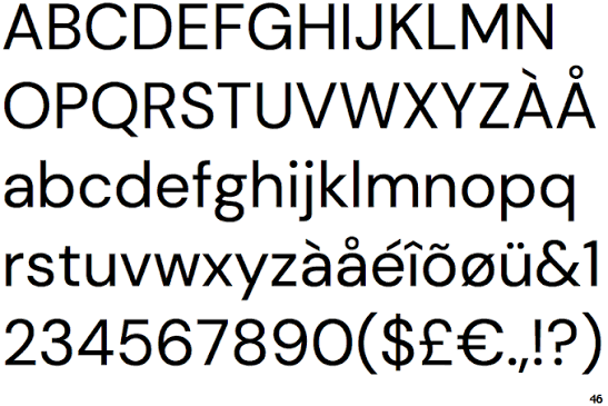 Font DM Sans regular