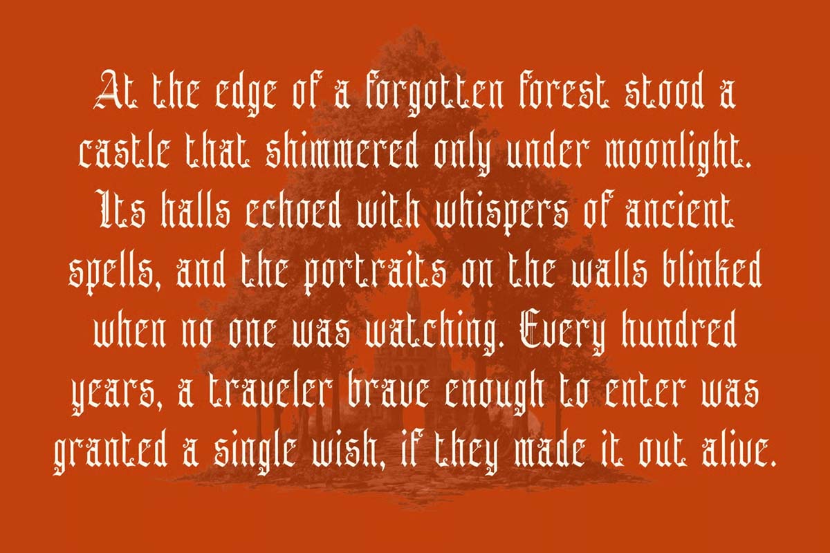 Font Gothic mạnh mẽ 02
