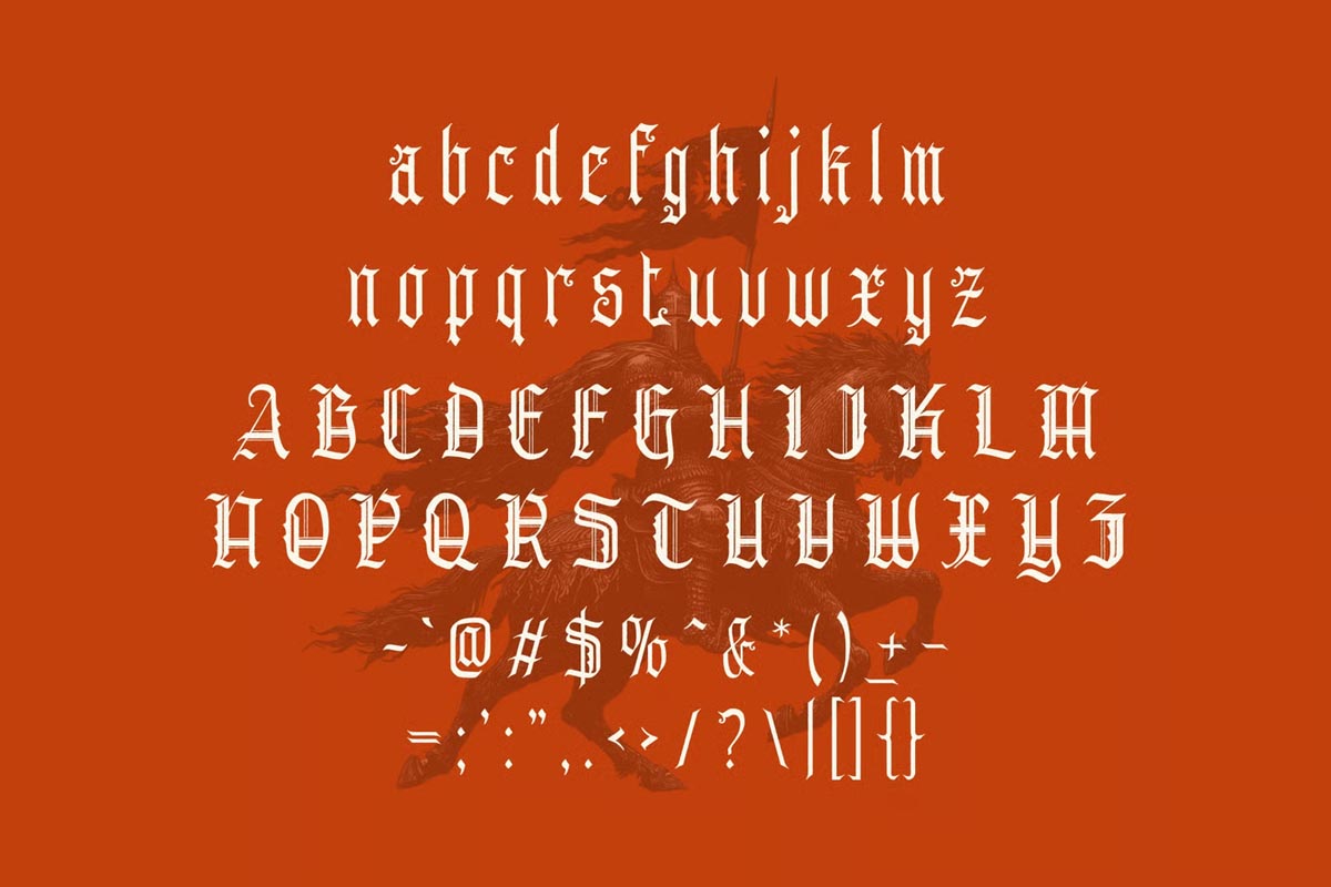 Font Gothic mạnh mẽ 01