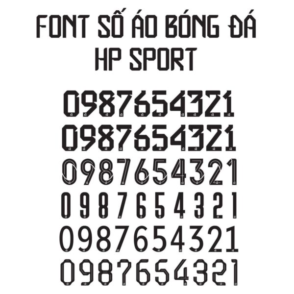 Bộ font Hp Việt hóa chuẩn 03