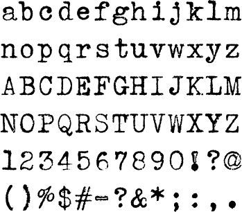Font chữ đánh máy ngày xưa đẹp 03