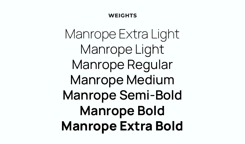 Manrope Việt hóa hiện đại 02