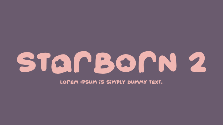 Font Starborn tròn trịa 04