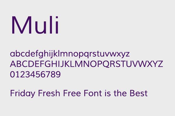 Font Muli Việt hóa đẹp 02
