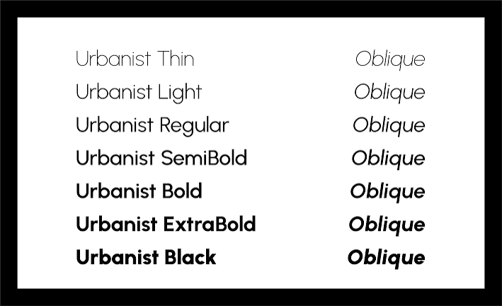 Urbanist font tối giản 01