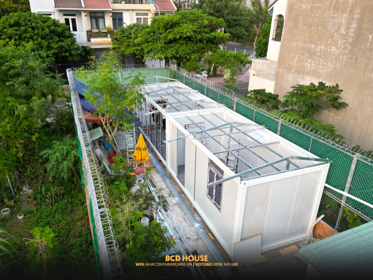 Nhà lắp ghép cấp 4 BCD House có kết cấu hệ thống khung thép sơn tĩnh điện chịu lực chắc chắn, độ bền cao