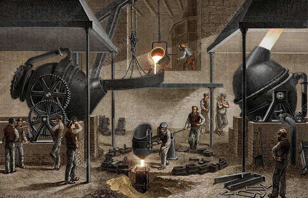 Chế tạo sản xuất thép ra đời vào cuối thế kỷ 19