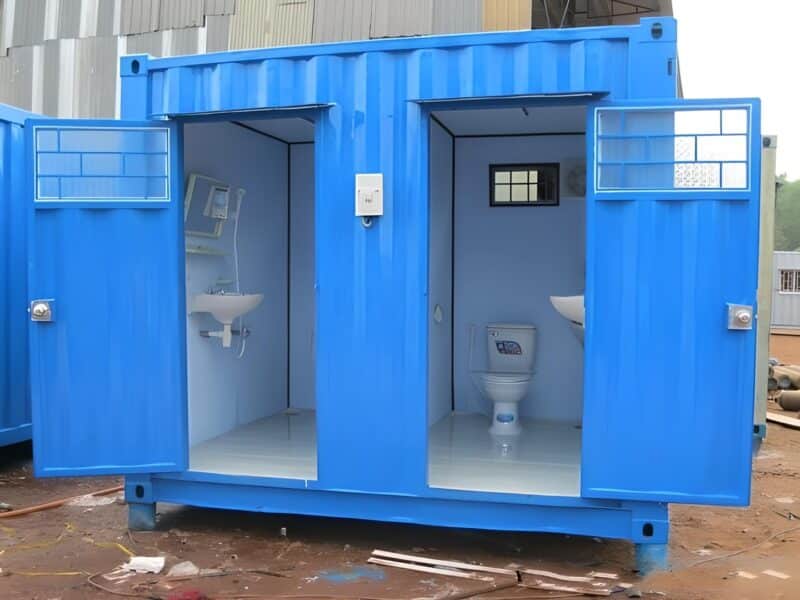 Container toilet 10 feet có thể di chuyển dễ dàng và lắp đặt nhanh chóng, giúp tiết kiệm thời gian cũng như chi phí đầu tư xây dựng