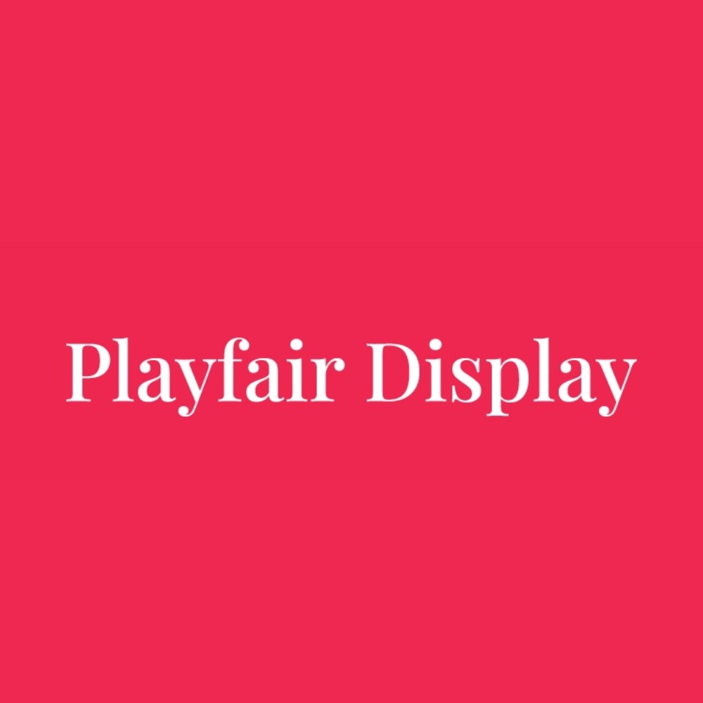 font playfair display việt hóa