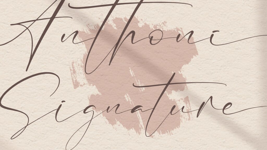 anthoni signature font