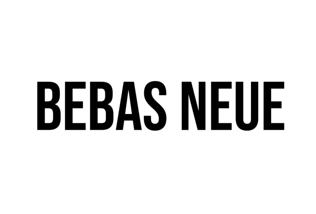 bebas neue font