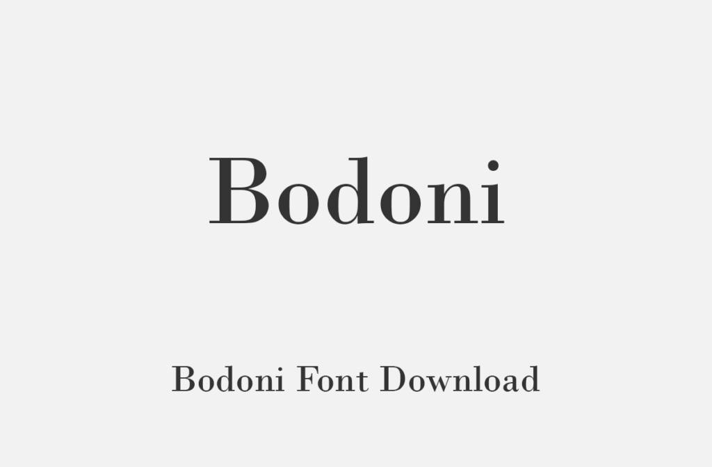 font bodoni việt hóa