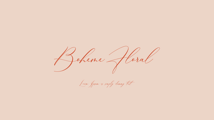 font boheme floral