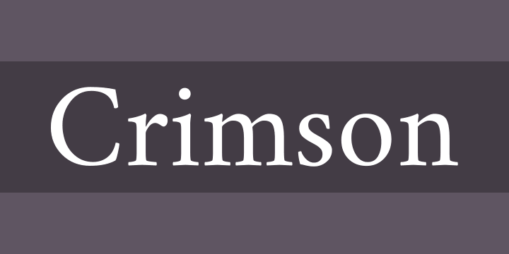 font crimson việt hóa